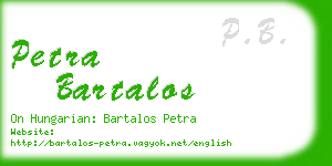 petra bartalos business card